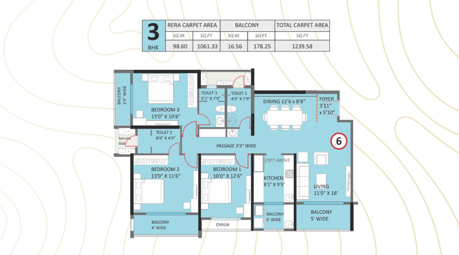 Regency-Astra-Floor-Plan-3-BHK